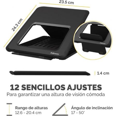 Fellowes Breyta Soporte Elevador para Portátil Negro